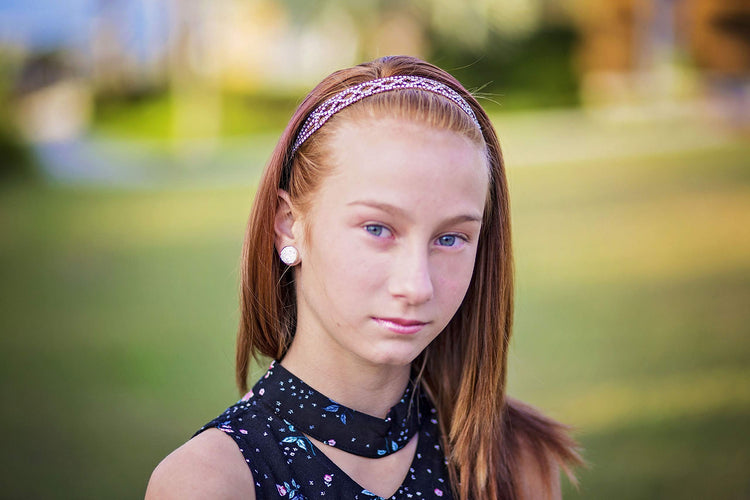 Silver-tone Solid AB Faux Druzy Stone Stud Earrings 12mm (White)