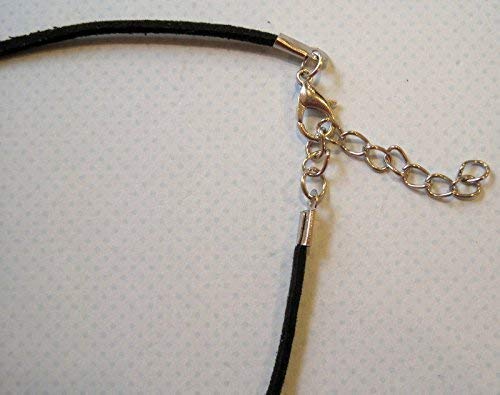 Silver-Tone Starry Night Glitter Glass I Love You to the Moon and Back Pendant Necklace Faux Suede