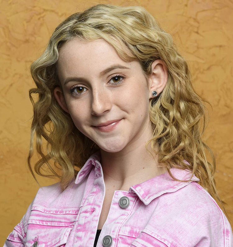 Silver-tone Blue and Black Glitter Glass Stud Earrings Hand-painted 8mm