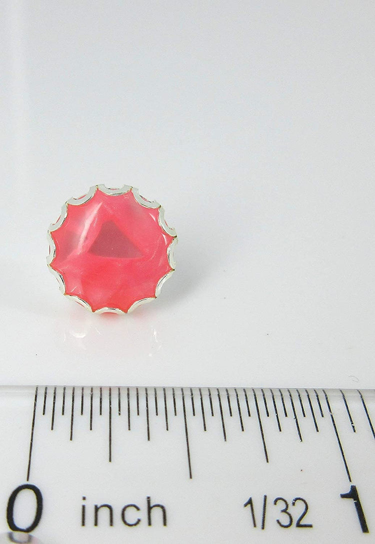 Silver-tone Faux Shell Stud Earrings 12mm
