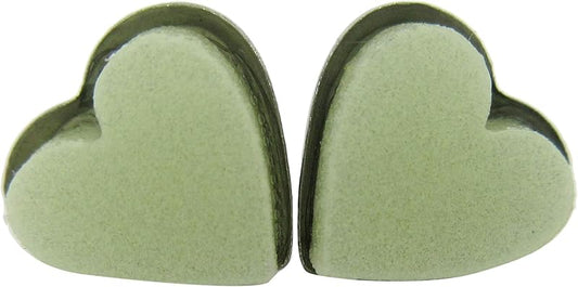 Summerfield Collection Stainless Steel Glow in the Dark Heart Stud Earrings 8mm