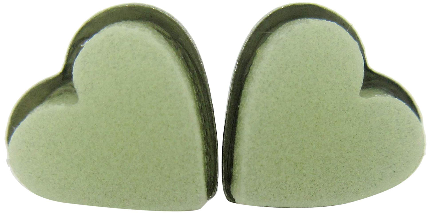 Stainless Steel Glow in the Dark Heart Stud Earrings 8mm