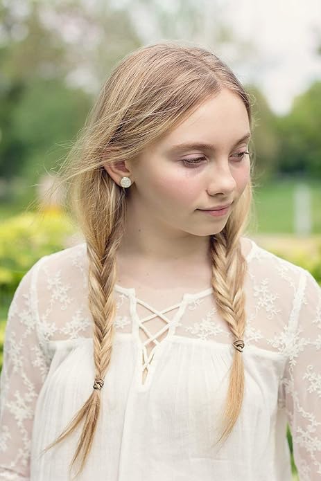 Trio Silver-tone Stud Earrings Faux Druzy Stone Midnight Blue Lavender AB White Set 12mm