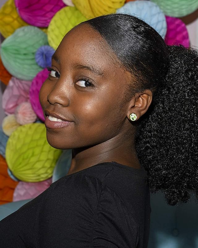 Summerfield Collection Antiqued Gold-tone Cactus Print Glass Stud Earrings 12mm