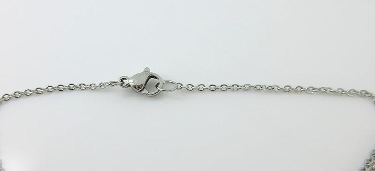 Summerfield Collection Stainless Steel Faux Druzy Stone Pendant Necklace (Black)