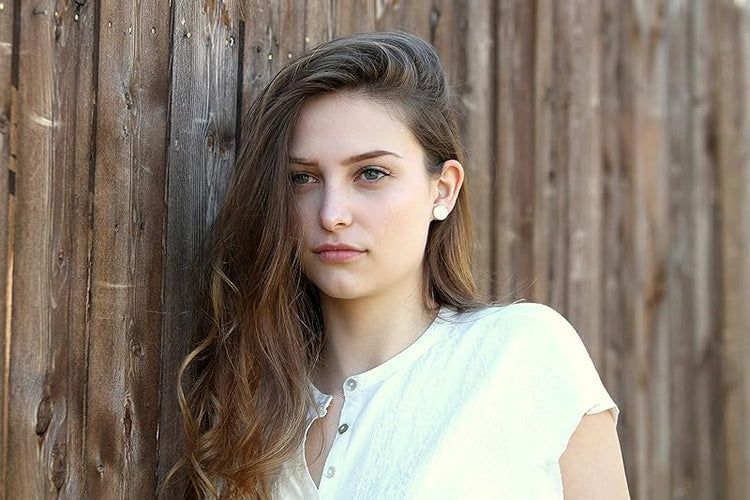 Summerfield CollectionTrio Silver-tone Stud Earrings Clear AB Red Faux Druzy Stone Mermaid Scale Set 12mm