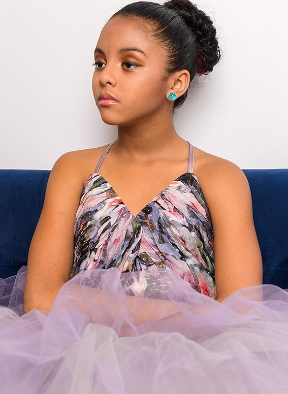 Summerfield Collection Silver-tone Caribbean Blue Faux Druzy Stone Stud Earrings (12mm)