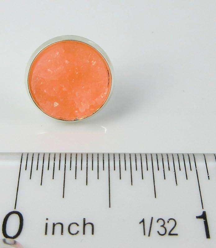 Summerfield Collection Silver-tone Faux Druzy Stone Stud Earrings 12mm