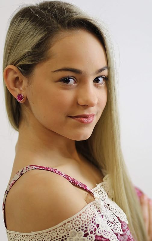 Summerfield Collection Trio Silver-tone Stud Earrings Pink Faux Druzy Stone AB Mermaid Scale Glitter Resin Set 12mm