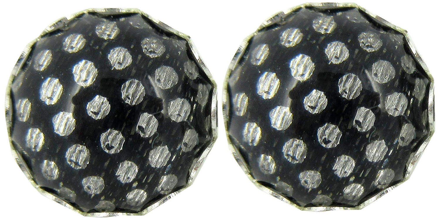 Stainless Steel Peach Cat Paw Print Glass Stud Earrings 12mm