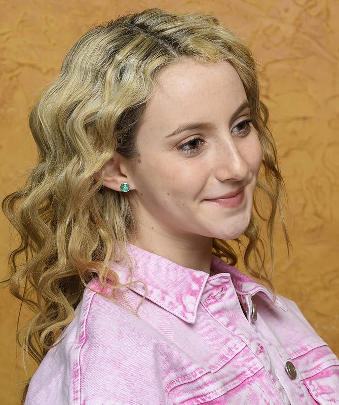 Summerfield Collection Silver-tone Metallic Mermaid Scale Stud Earrings 8mm (Aqua Blue/Green)