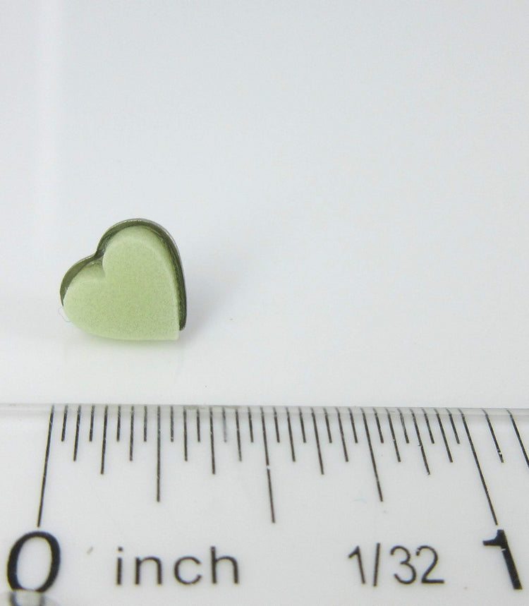 Stainless Steel Glow in the Dark Heart Stud Earrings 8mm