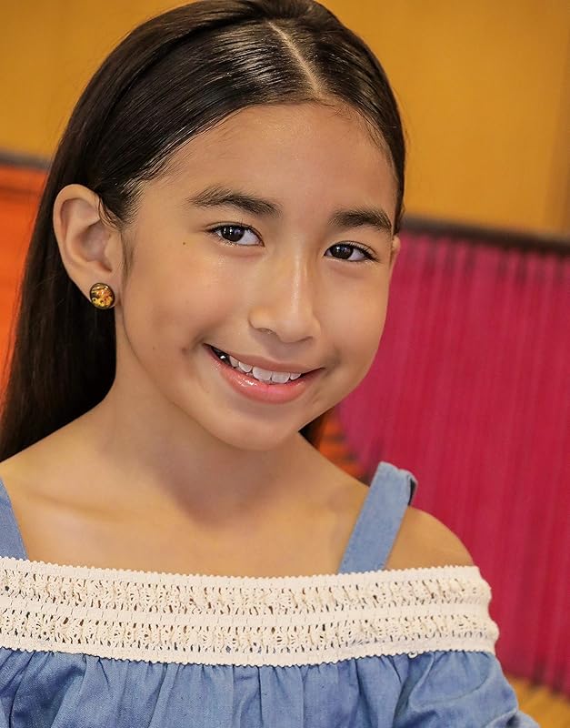 Summerfield Collection Antiqued Gold-tone Sunset Sunflower Print Glass Stud Earrings 12mm