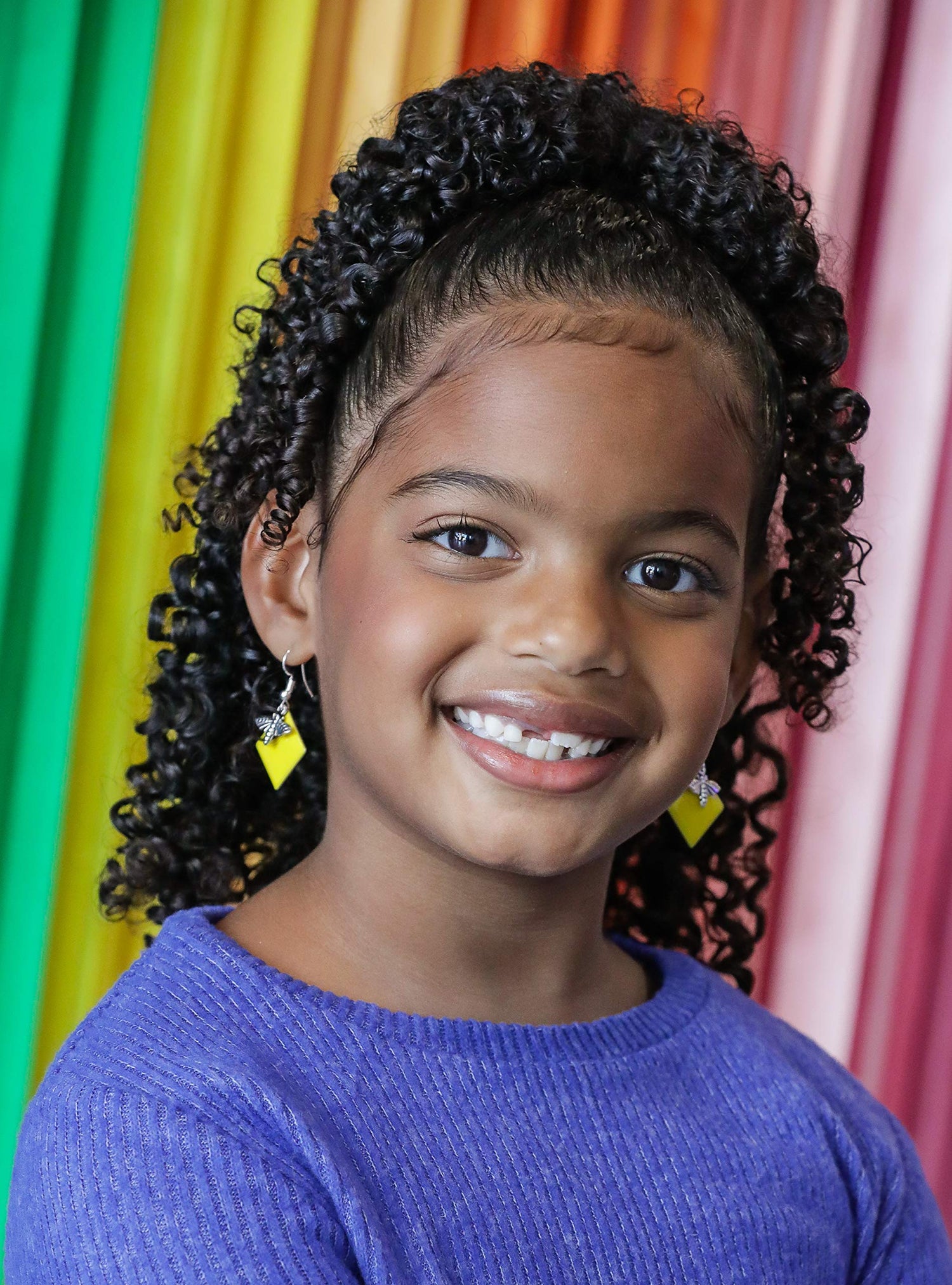 Silver-tone Yellow Enamel Bee Charm Dangle Earrings