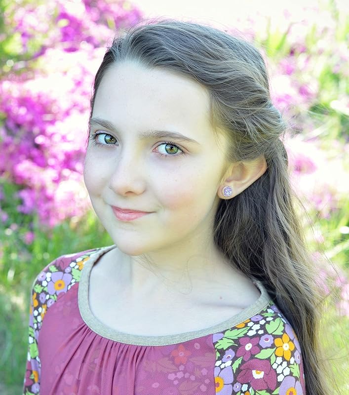 Summerfield Collection Silver-tone Pastel AB Faux Druzy Stone Stud Earrings 8mm (Lavender Purple)