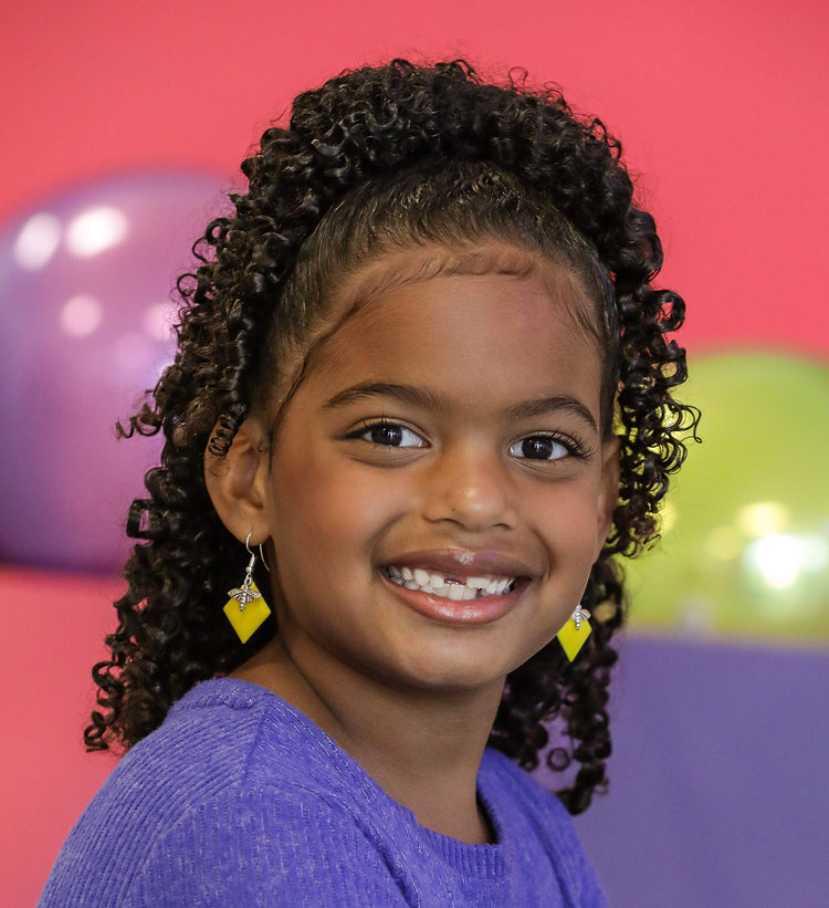 Silver-tone Yellow Enamel Bee Charm Dangle Earrings