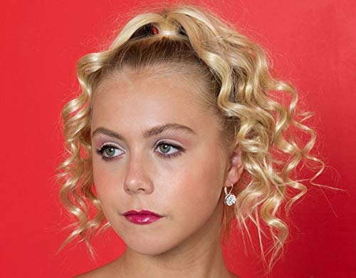 Silver-tone Metallic Faux Druzy Stone Lever-back Drop Earrings 12mm