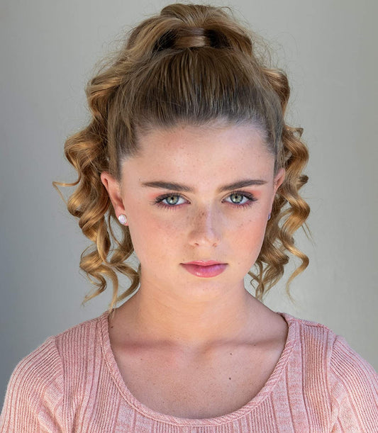 Silver-tone Pastel Purple Color Shift Glitter Glass Stud Earrings Hand-painted 8mm